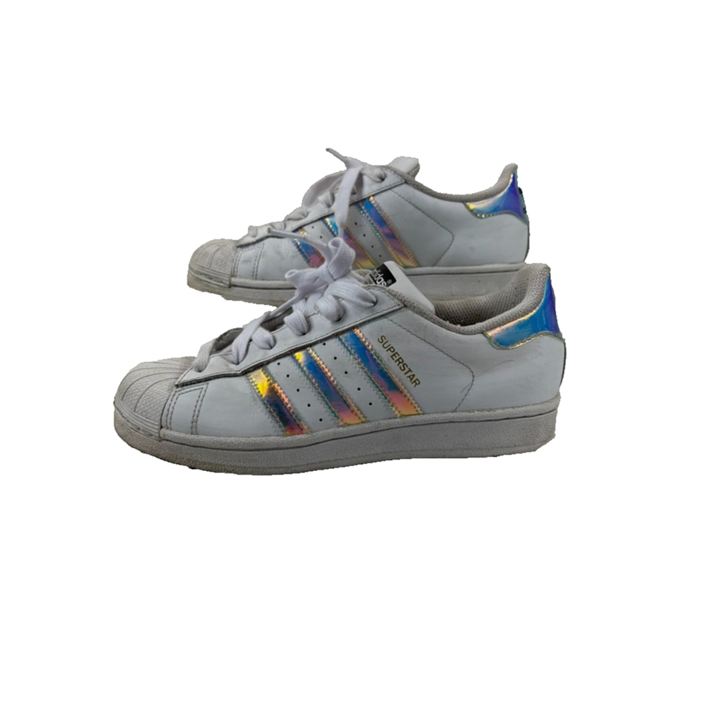 adidas Superstar White Iridescent Stripes (Women's) SIZE 7.5